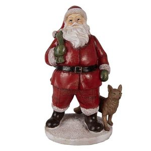 Vánoční dekorace socha Santa s liškou - 16*14*26 cm 6PR3946 obraz