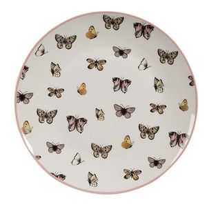 Porcelánový dezertní talířek s motýlky Butterfly Paradise - Ø 20*2 cm BPDDP obraz