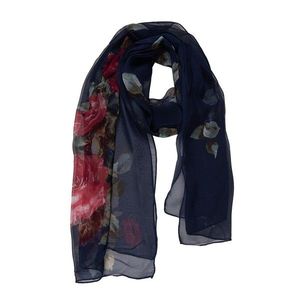 Modrý dámský šátek s růžemi Women Print - 50*160 cm JZSC0714BL obraz