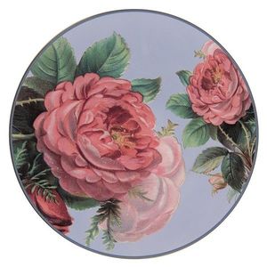 Modrý servírovací talíř s růžemi - Ø 33*1 cm FBF85-2 obraz
