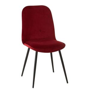 Vínová sametová jídelní židle Chair Claire Burgundy - 46*44*86cm 96150 obraz