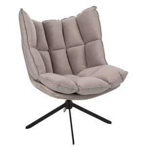 Šedé sametové relaxační křeslo Chair Relax Bubby Grey - 78*73*92cm 20428 obraz