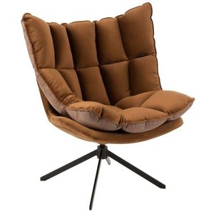Hnědé sametové relaxační křeslo Chair Relax Bubby Brown - 78*73*92cm 5322 obraz