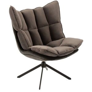 Tmavě šedé sametové relaxační křeslo Chair Relax Bubby Grey - 78*73*92cm 5323 obraz