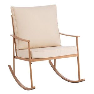 Přírodně-béžové kovové houpací křeslo Chair Pallo Swing - 64*93*80 cm 20089 obraz