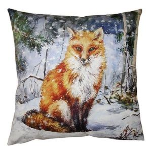 Zimní sametový povlak na polštář s liškou Fox - 45*45 cm KT021.348 obraz