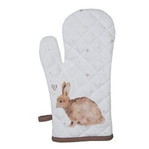 Bavlněná dětská chňapka - rukavice s motivem králíčka a srdíček Bunnies in Love - 12*21 cm BSLC44K obraz