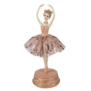 Růžová dekorativní hrací skříňka Ballerina - Ø 11*29 cm 65253 obraz