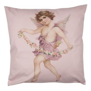 Růžový povlak na polštář s andělem Angel - 45*45 cm SWC21 obraz