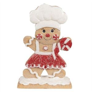 Vánoční dekorace perníček s lízátkem Gingerbread Man - 14*5*21 cm 6PR4903 obraz