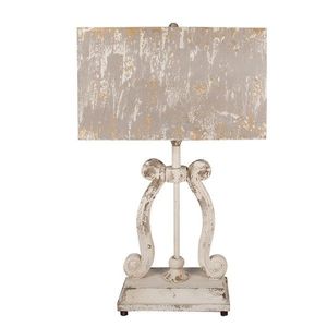 Béžovo- šedá stolní lampa Vintage - 50*22*83 cm E27/max 1*60W 5LMC0031 obraz