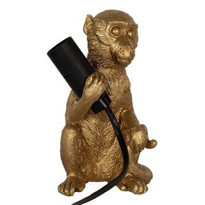 Zlatá stolní lampa opice Monkey - 11*12*17 cm E14/max 1*40W 6LMP781 obraz