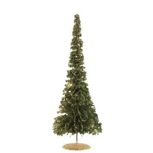 Zelený dekorační vánoční stromek se zlatými glitry - 20*20*50 cm 17087 obraz