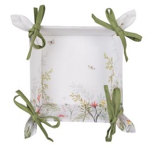 Bavlněný košík na pečivo s lučními květy Wildflower Fields - 35*35*8 cm WFF47 obraz