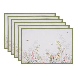 6ks bavlněné prostírání s lučními květy Wildflower Fields - 48*33 cm WFF40 obraz