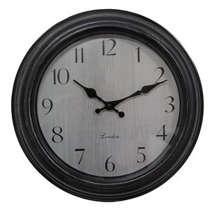 Černošedé nástěnné hodiny London - Ø 30x4 cm 6KL0809 obraz