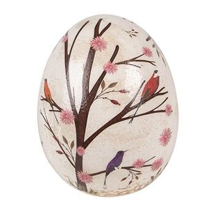 Dekorace vintage vejce s květy a ptáčky Birdie - Ø 10*12 cm 6CE1647 obraz