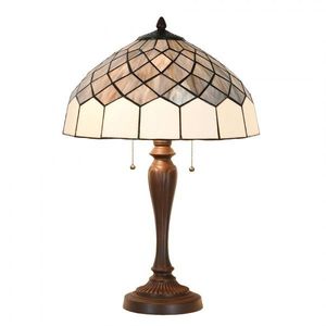 Béžová stolní lampa Tiffany Elegantico - Ø 40*58 cm 5LL-6330 obraz
