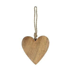 Dekorace přírodní dřevěné srdce na provázku M - 7*1, 5*8 cm CIHHTH8 obraz