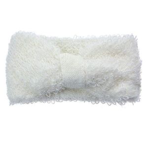 Bílá zimní dámská čelenka - 10*22 cm JZHE0011W obraz