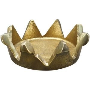 Mosazný antik kovový svícen ve tvaru koruny Crown - Ø 8, 5*3cm 254047 obraz