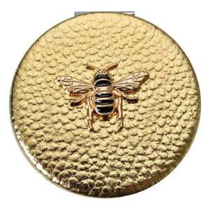 Zlaté příruční zrcátko do kabelky se včelkou - Ø 6 cm JZSP0008GO obraz