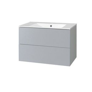 MEREO Aira, koupelnová skříňka s keramickým umyvadlem 81 cm, šedá CN731 obraz