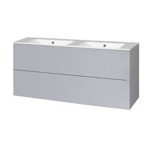 MEREO Aira, koupelnová skříňka s keramickým umyvadlem 121 cm, šedá CN733 obraz