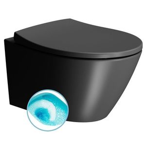 GSI MODO závěsná WC mísa, Swirlflush, 37x52cm, černá dual-mat 981626 obraz