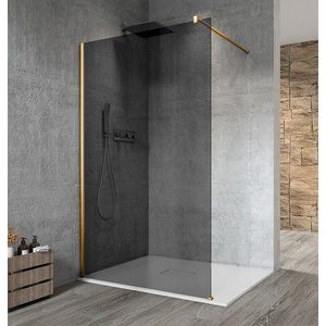 GELCO VARIO GOLD MATT jednodílná sprchová zástěna k instalaci ke stěně, kouřové sklo, 1000 GX1310-01 obraz