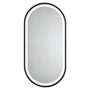 HOPA Zrcadlo s LED osvětlením ERFURT BLACK Rozměr A 50 cm, Rozměr C 100 cm OLNZERF5010B obraz