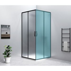 GELCO SIGMA SIMPLY BLACK sprchové dveře posuvné pro rohový vstup 800 mm, sklo Brick GS2480B obraz