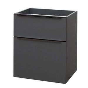 MEREO Mailo, koupelnová skříňka 61 cm, antracit, černé madlo CN530SB obraz