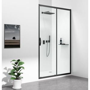 Gelco SIGMA SIMPLY BLACK sprchové dveře posuvné 1000 mm, čiré sklo GS1110B obraz