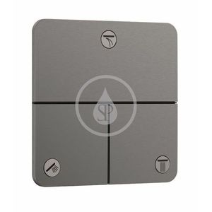 HANSGROHE ShowerSelect Comfort Ventil pod omítku, pro 3 spotřebiče, kartáčovaný černý chrom 15587340 obraz
