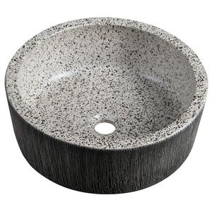 SAPHO PRIORI keramické umyvadlo na desku, Ø 41 cm, granit PI035 obraz
