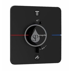 HANSGROHE ShowerSelect Comfort Termostatická baterie pod omítku, pro 2 spotřebiče, matná černá 15583670 obraz