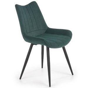 Židle K388 látka velvet/kov tmavě zelená obraz