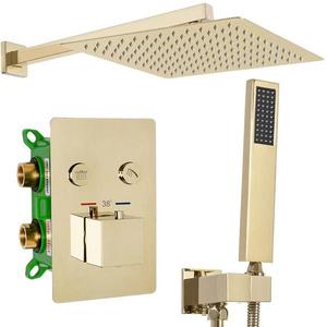 Podomítkový sprchový set s termostatem Fenix-Davis Rea P6324 zlatý obraz