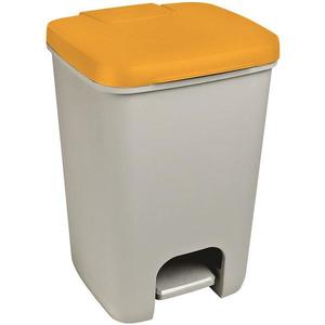 Odpadkový koš nášlapný Essentials 20L šedý/žlutý 248606 obraz