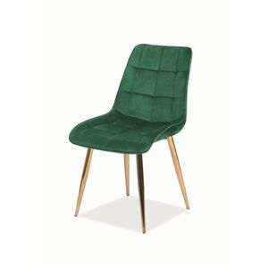Jídelní židle CHAC 3 zelená/zlatá obraz