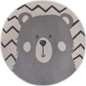 Šedý dětský koberec ø 140 cm Bear – Hanse Home obraz