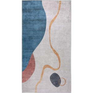 Pratelný koberec v modro-krémové barvě 80x150 cm – Vitaus obraz