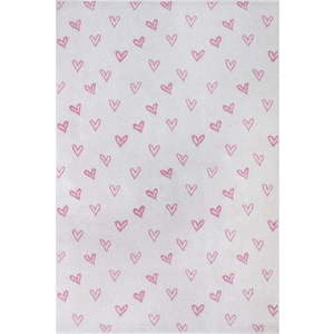 Růžovo-bílý dětský koberec 120x170 cm Hearts – Hanse Home obraz