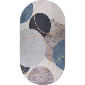 Modro-šedý pratelný koberec 120x180 cm Oval – Vitaus obraz