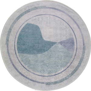 Pratelný kulatý koberec v modro-krémové barvě ø 80 cm Yuvarlak – Vitaus obraz