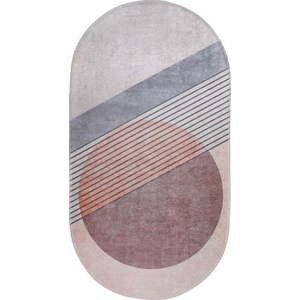 Pratelný koberec ve světle růžovo-šedé barvě 80x120 cm Oval – Vitaus obraz