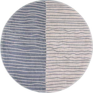 Pratelný kulatý koberec v krémovo-šedé barvě ø 80 cm Yuvarlak – Vitaus obraz