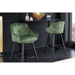 Barová židle KAINEUS 2 ks Dekorhome Zelená, Barová židle KAINEUS 2 ks Dekorhome Zelená obraz