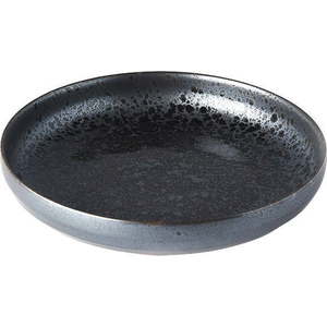 Černo-šedý keramický talíř se zvednutým okrajem MIJ Pearl, ø 22 cm obraz
